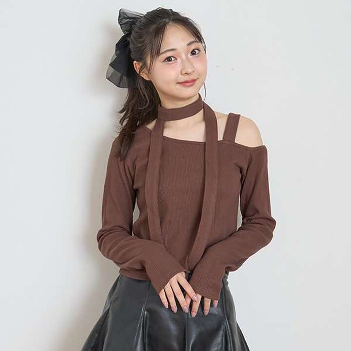 Bow Tie Long T-Shirt,Off white, medium image number 20