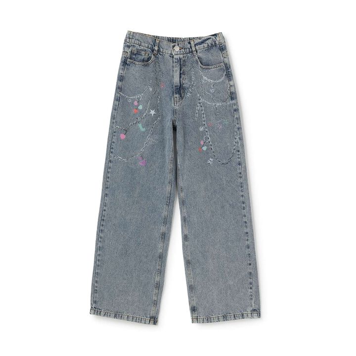 [LTXC] Charm Design Denim Wide Pants,Gray, medium image number 10