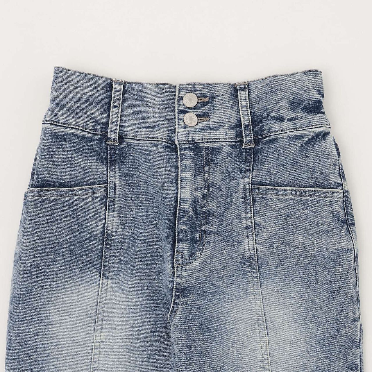 [Stretch] Stylish Flare Denim Pants,Sax blue, large image number 18