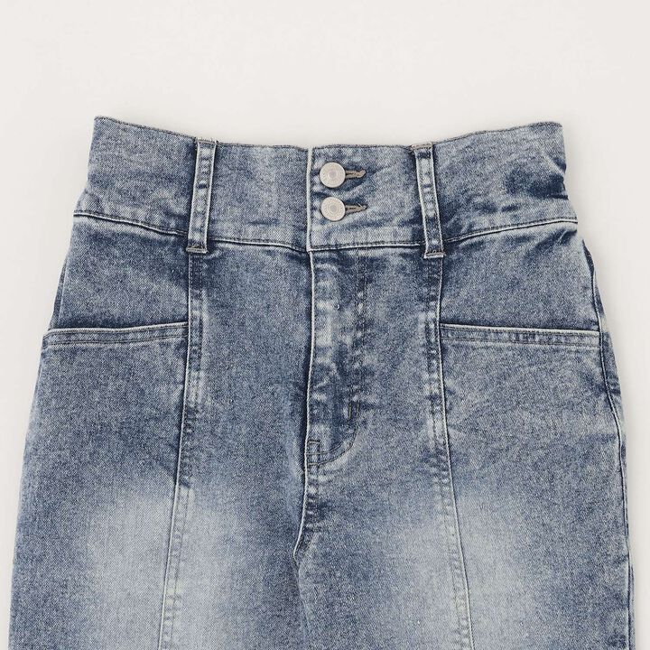 [Stretch] Stylish Flare Denim Pants,Sax blue, medium image number 18