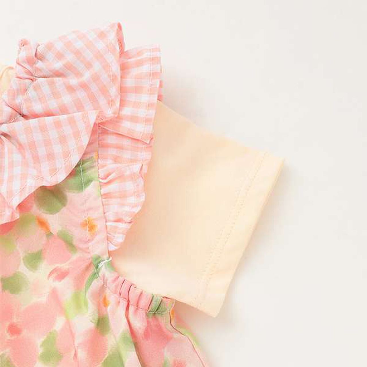 Flower Print Bodysuit Set,Pink, large image number 3