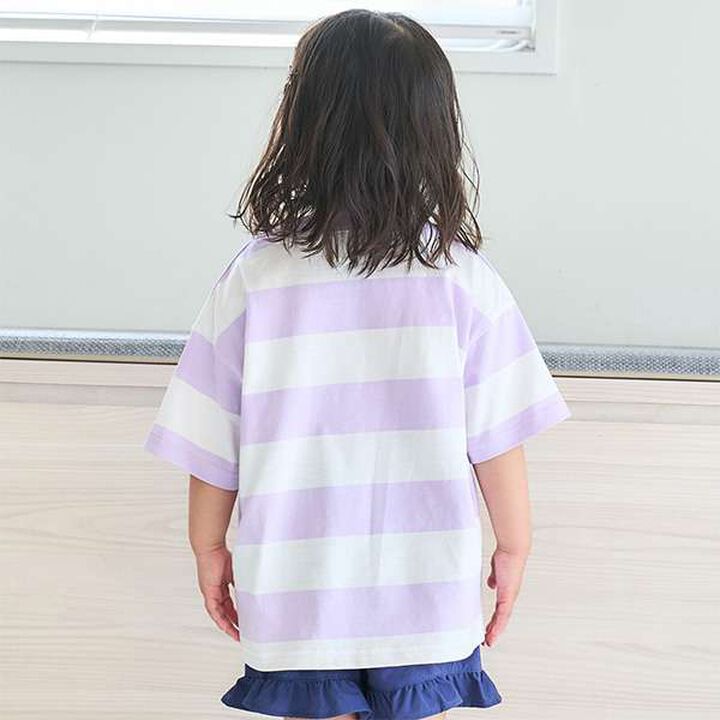 [100% Cotton 365D.] Assorted Stripe Wide Half T-Shirt,Emerald green, medium image number 7
