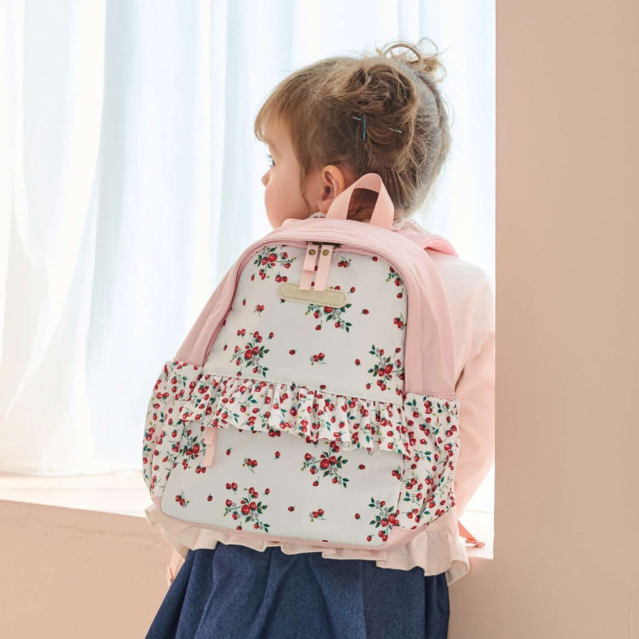 Wild Strawberry Frill Backpack [Water Repellent],Red, large image number 0