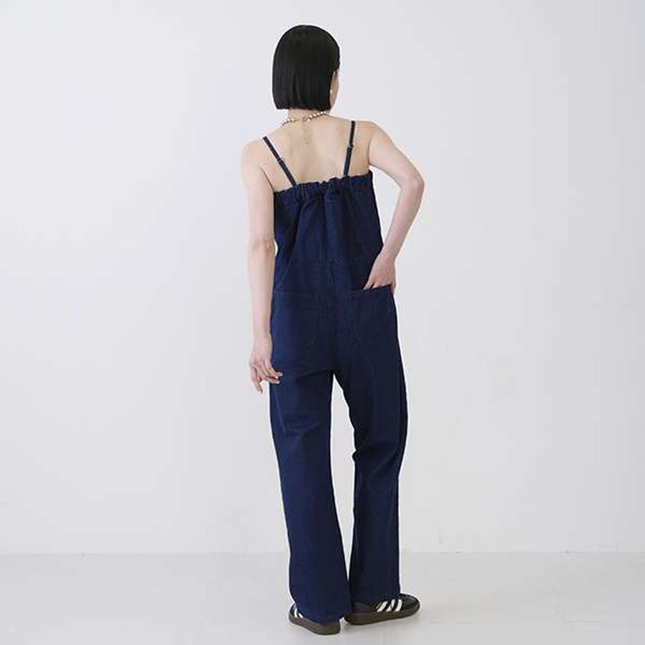 [LADIES] Denim Overall,Navy, large image number 9