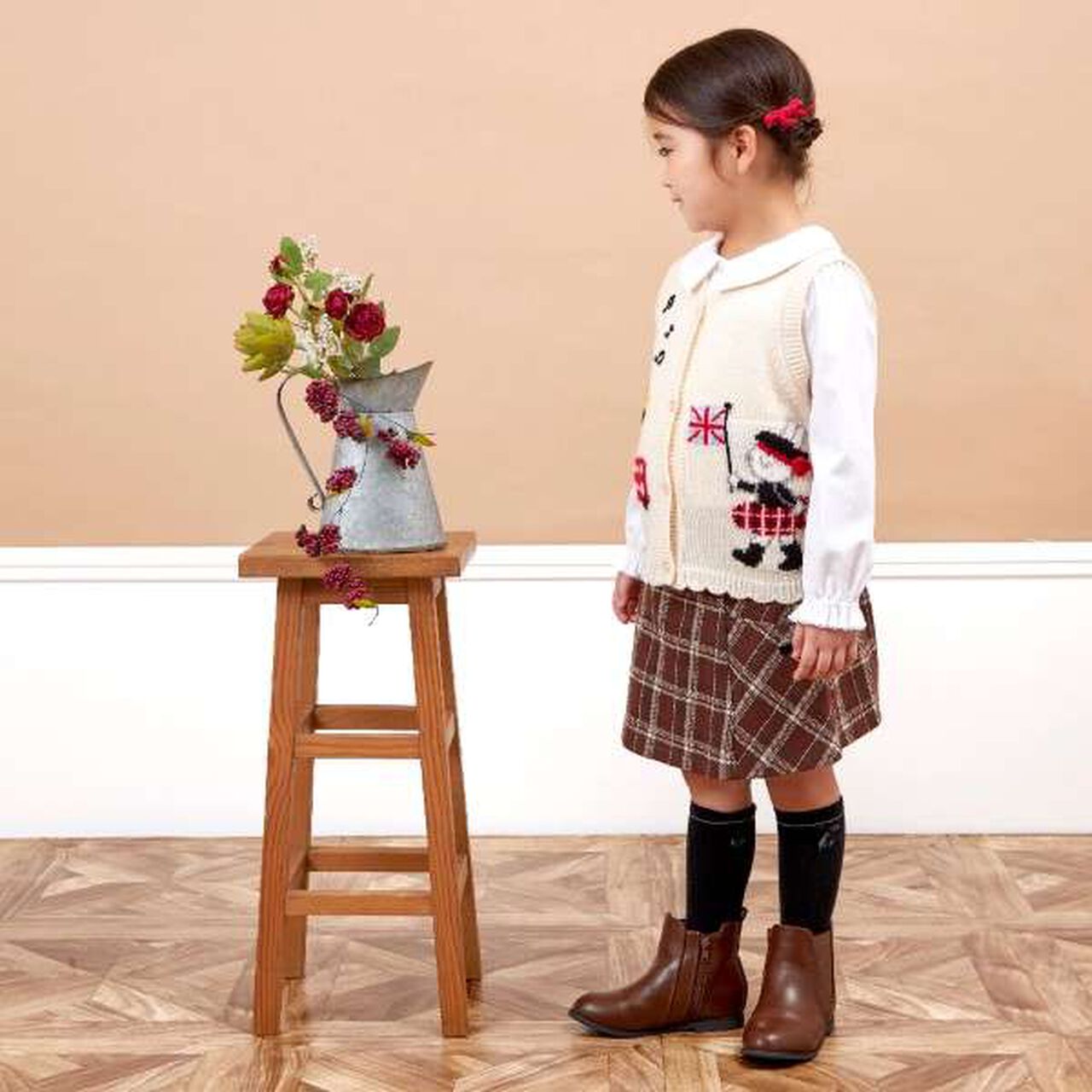 KP London Mimi Washable Knit Vest (90-140),Off white, large image number 10