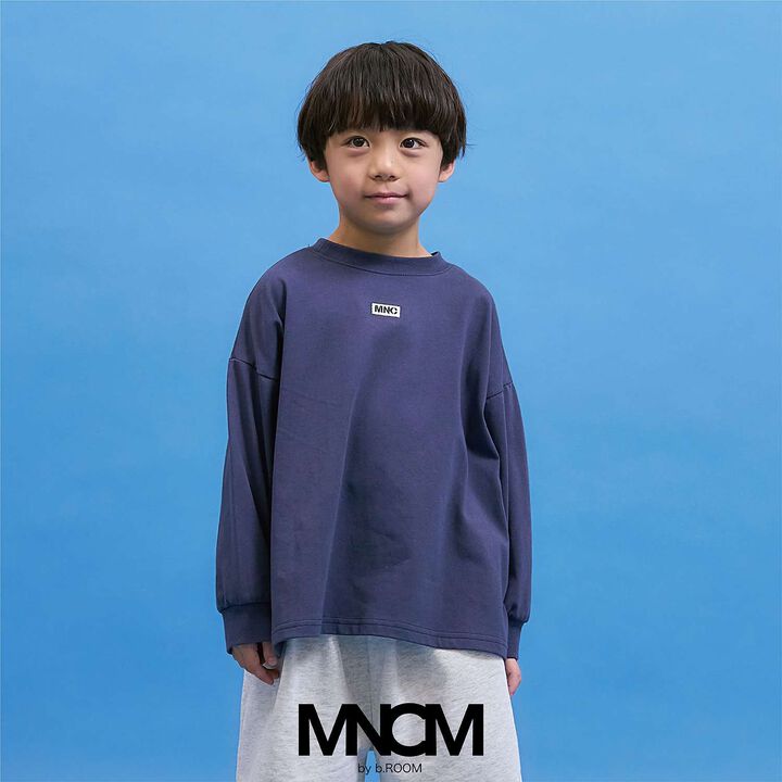 [Anti-Stain & Quick-Dry & Shape Retention] Checker Flag Printed T-Shirt [MNCM],Navy, medium image number 0