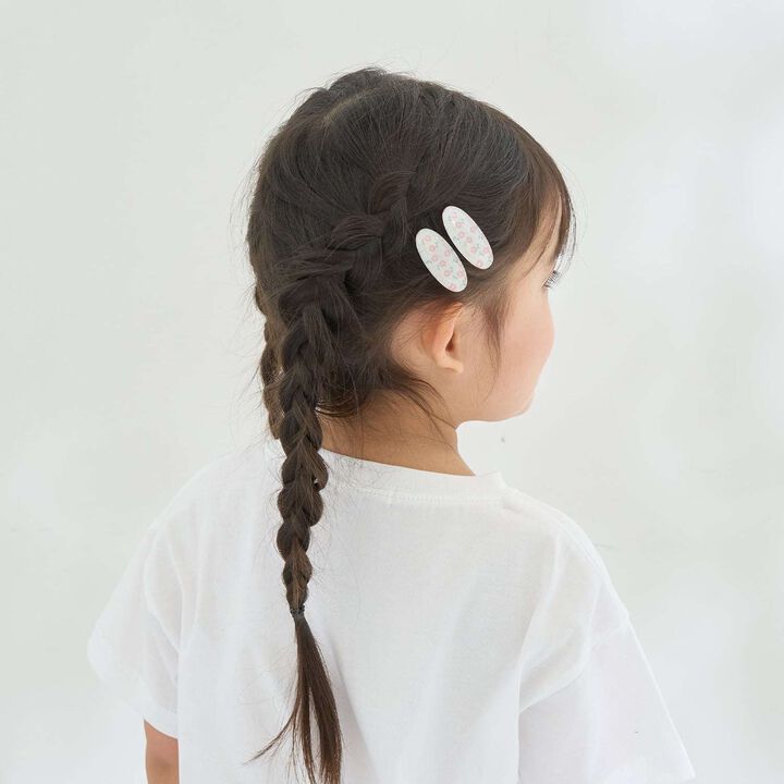 Flower All-Over Pattern Hair Clips (Set of 2),Lavender, medium image number 8