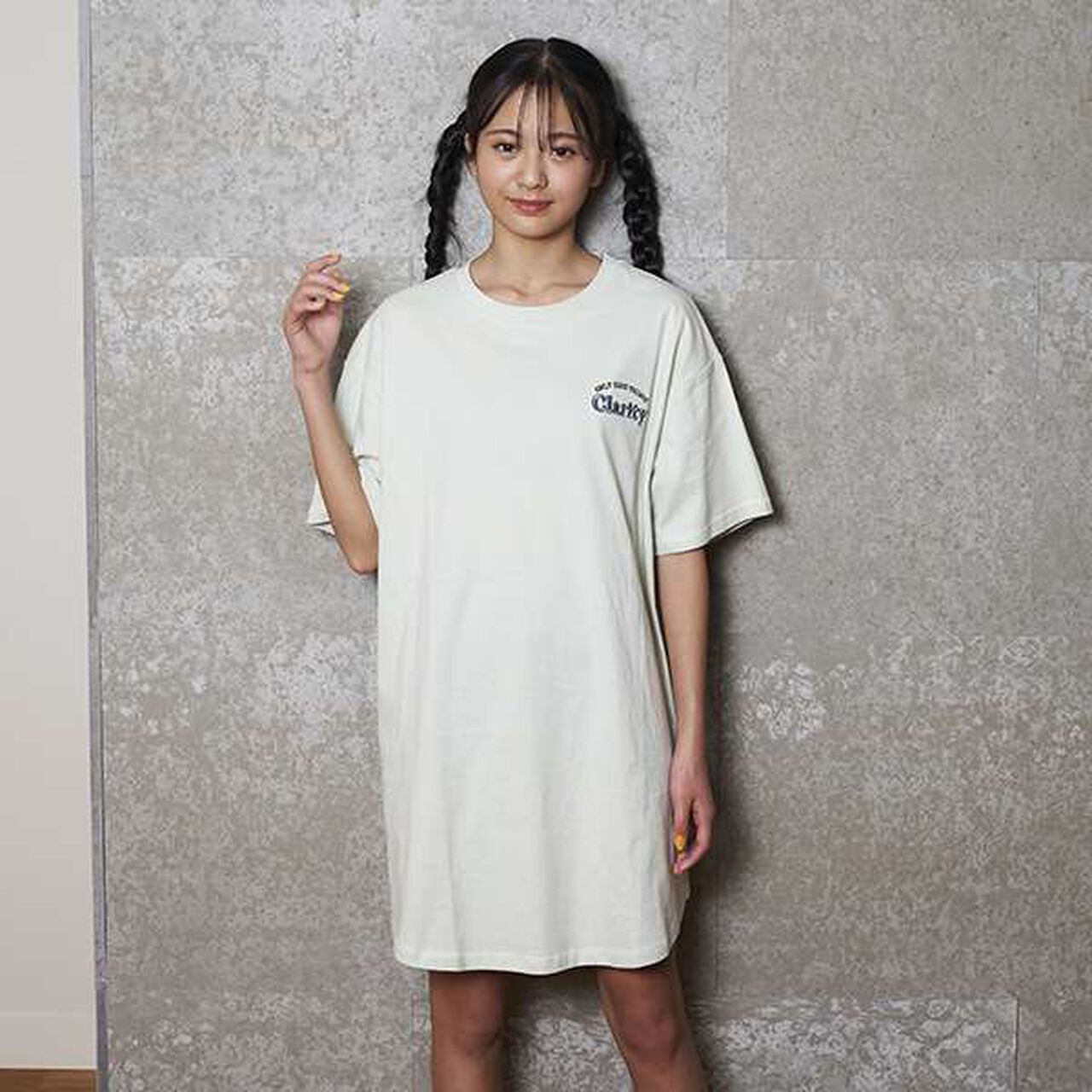 Functional Material Back Print T One-Piece Dress,Emerald green, large image number 0