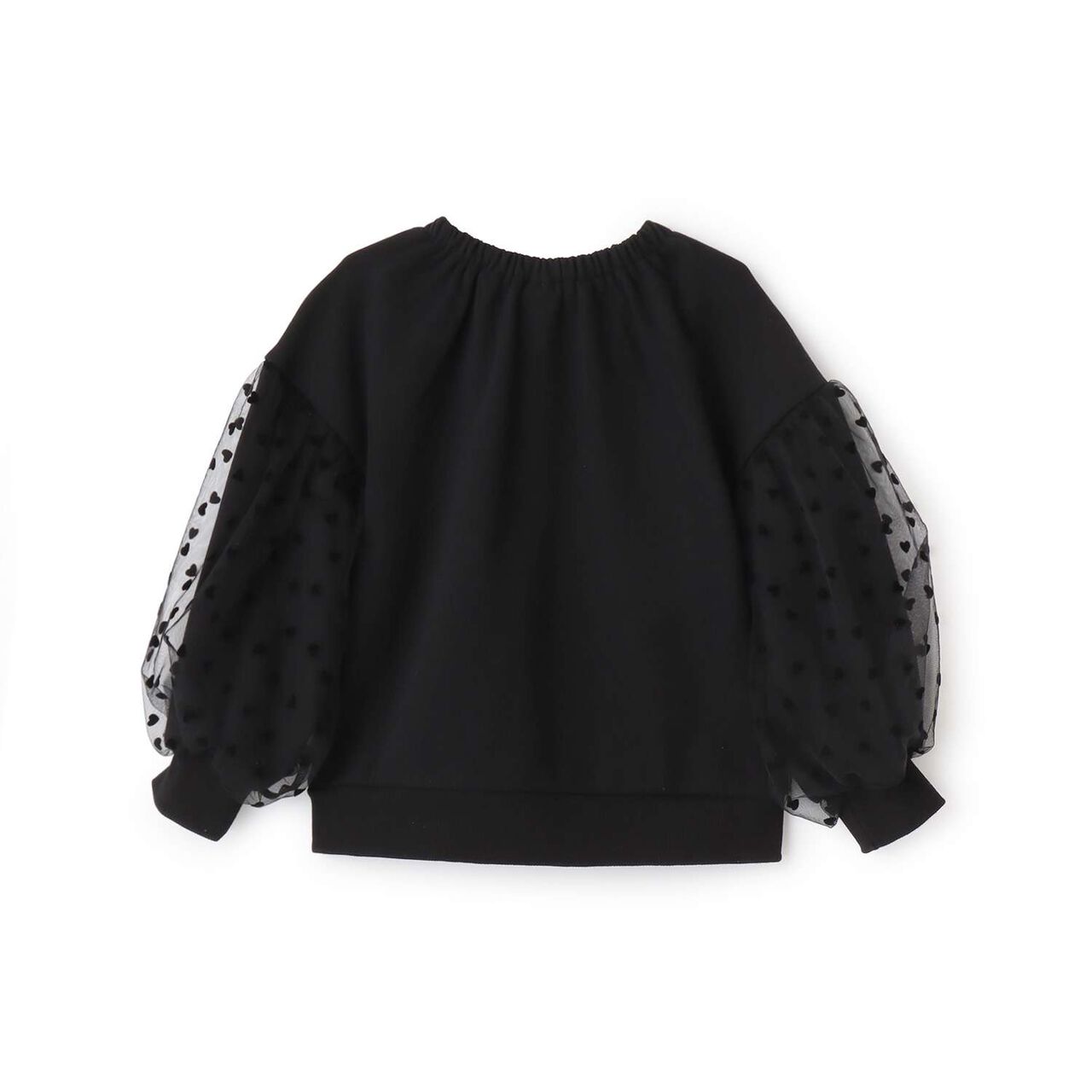 Tulle Sleeve Sweatshirt,Lavender, large image number 1