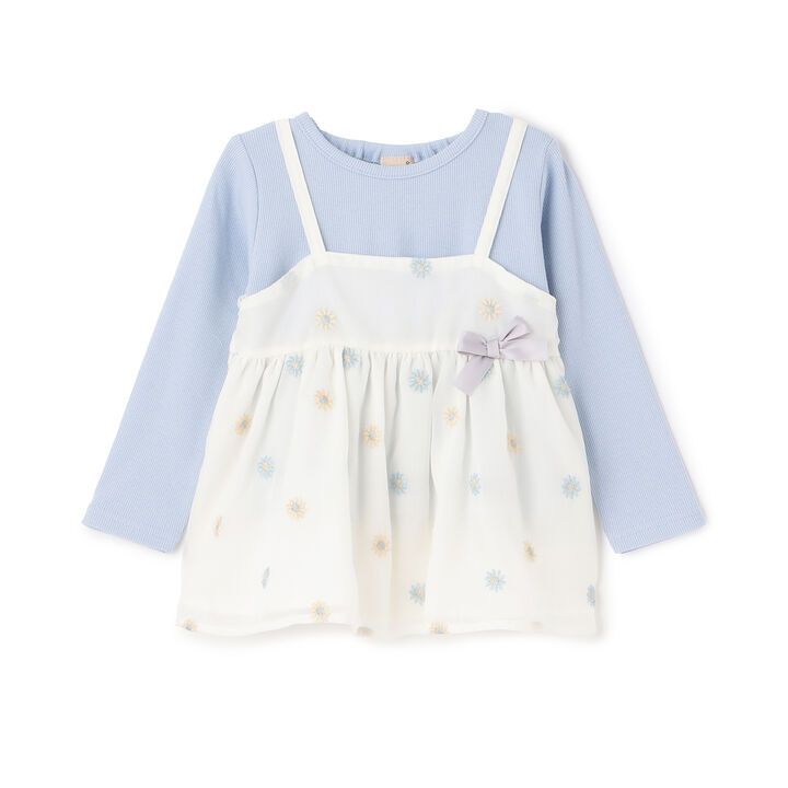 Link Floral Embroidery Tunic Set,Light blue, medium image number 5