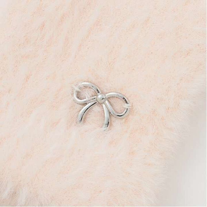 Shaggy Knit Gloves,Beige, medium image number 1