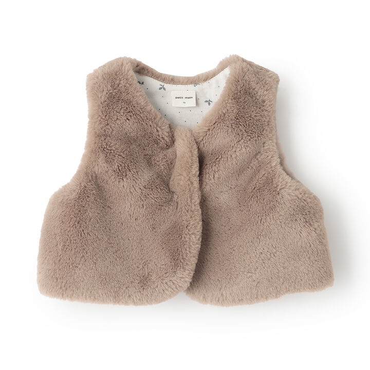 Link - Fur Vest,Ivory, medium image number 3