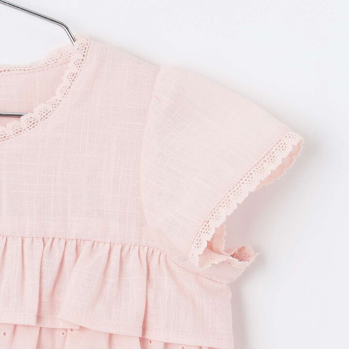 Lace Frill Top,Light pink, medium image number 7