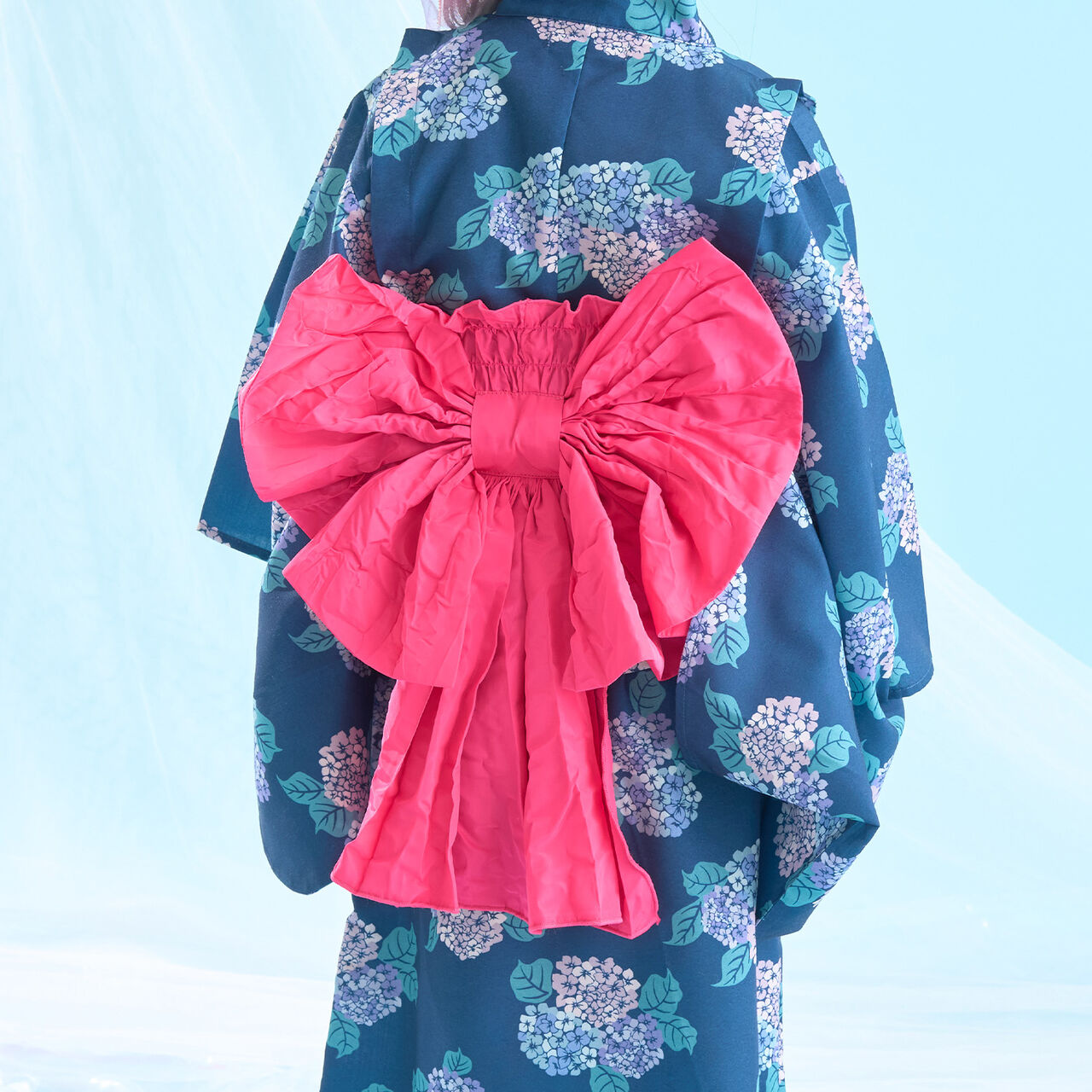 [Easy Wear♪] [Cool Touch] 4-Way Separate Yukata with Obi (OHANA) [Kids Girls],Coral red, large image number 28
