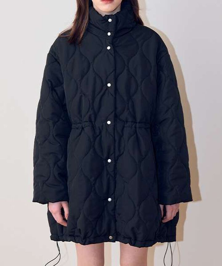 Quilted Bomber Jacket with Scarf,Ivory, medium image number 11