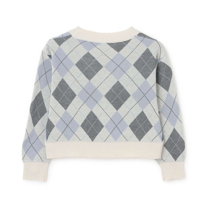 [Arael] Argyle Cardigan,Emerald green, medium image number 9