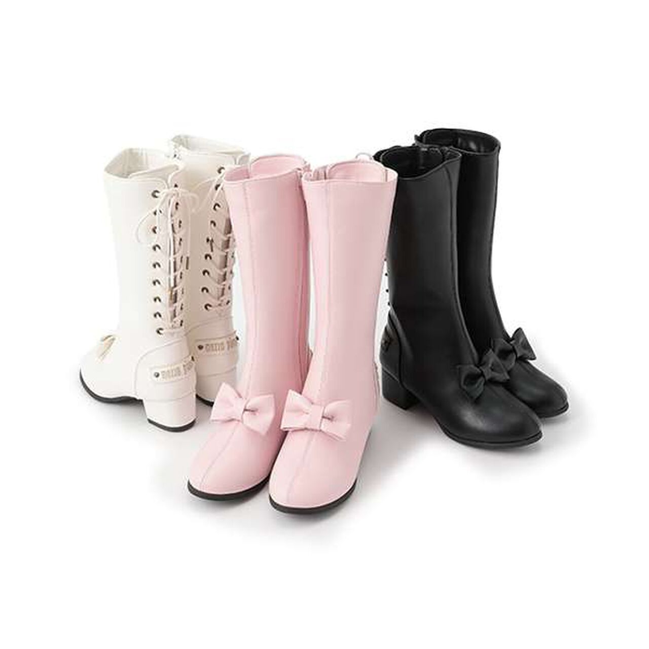 Lace-Up Back Long Boots,Black, large image number 5