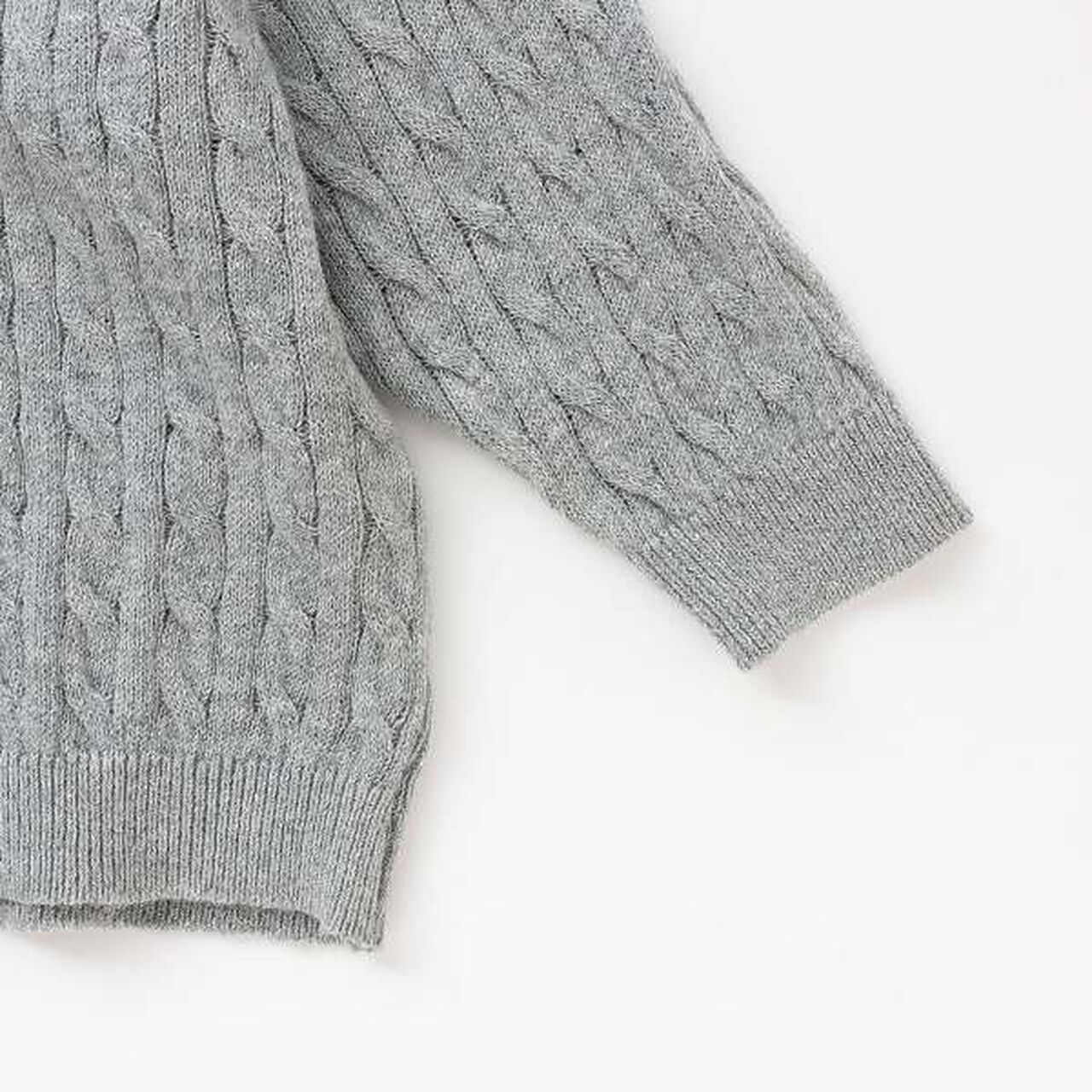 Bear Embroidery Cardigan,Light gray, large image number 7