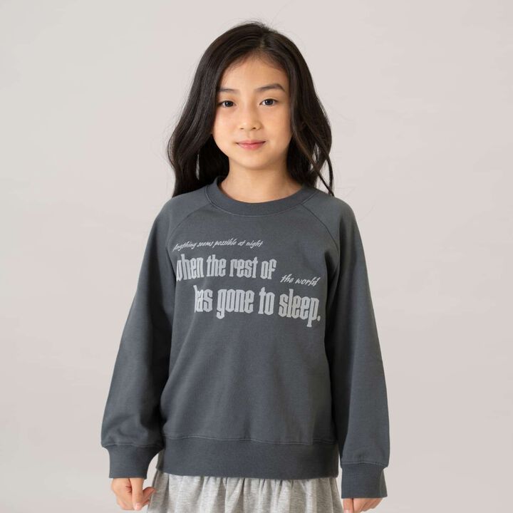[365D.] [Matching with Dad] Raglan Sweatshirt Assortment Logo Pullover,Charcoal gray, medium image number 0