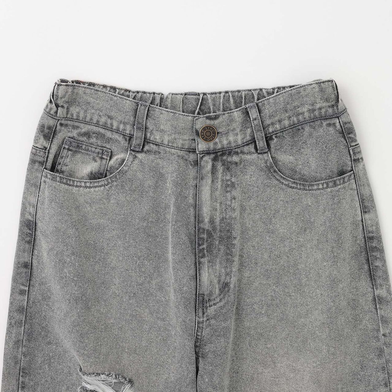 [LTXC/Cool Touch] Distressed Denim Wide Pants,Gray, large image number 23