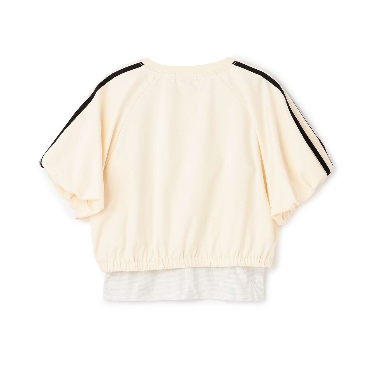 [Restock] Side Line Balloon Sleeve T-Shirt & Tank Top Set,Black, large image number 1