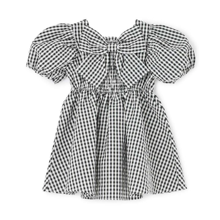 Link Puff Sleeve Peplum One-Piece Dress,Blue, medium image number 6