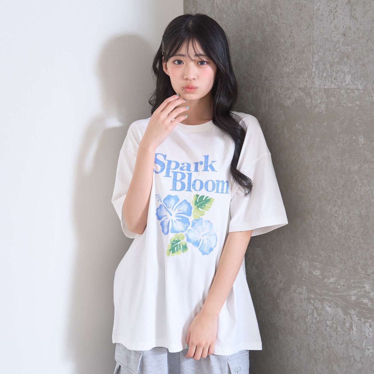 [100% Cotton / GOOD PRICE] Assorted Motif Loose Half Sleeve T-Shirt,Red, large image number 5