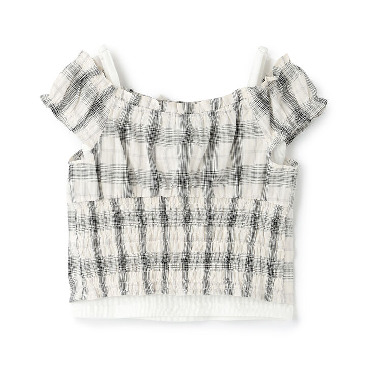 [With Inner Lining] Off-Shoulder Blouse Set,Multi color, medium image number 3