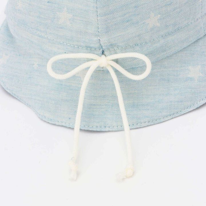 ☆Organic Gauze Reversible Hat [Made in Japan],Blue, medium image number 6
