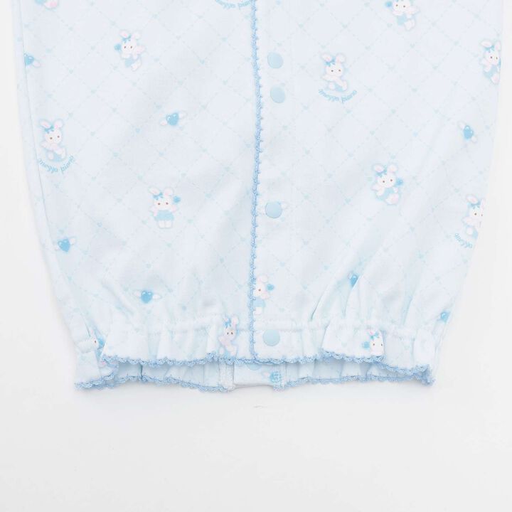 [Box Included] Angel Bunny Pattern 2 Way All & Bib Set,Sax blue, medium image number 4