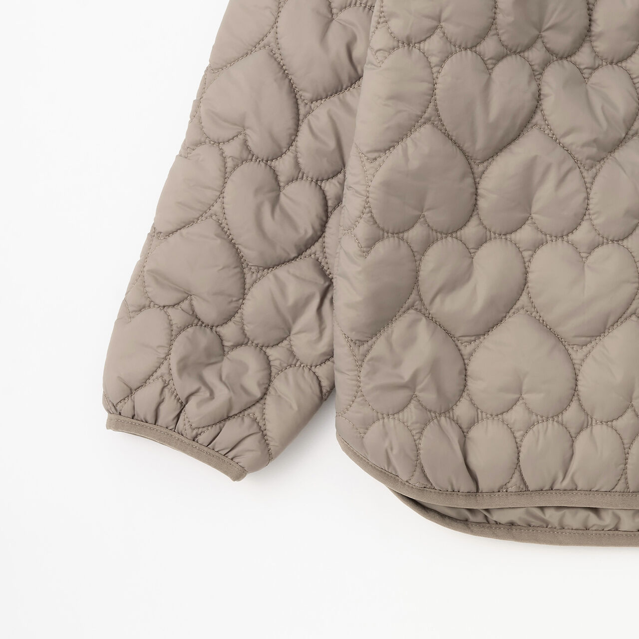 [Link] Heart Quilted Jacket (Junior Size),Black, large image number 4