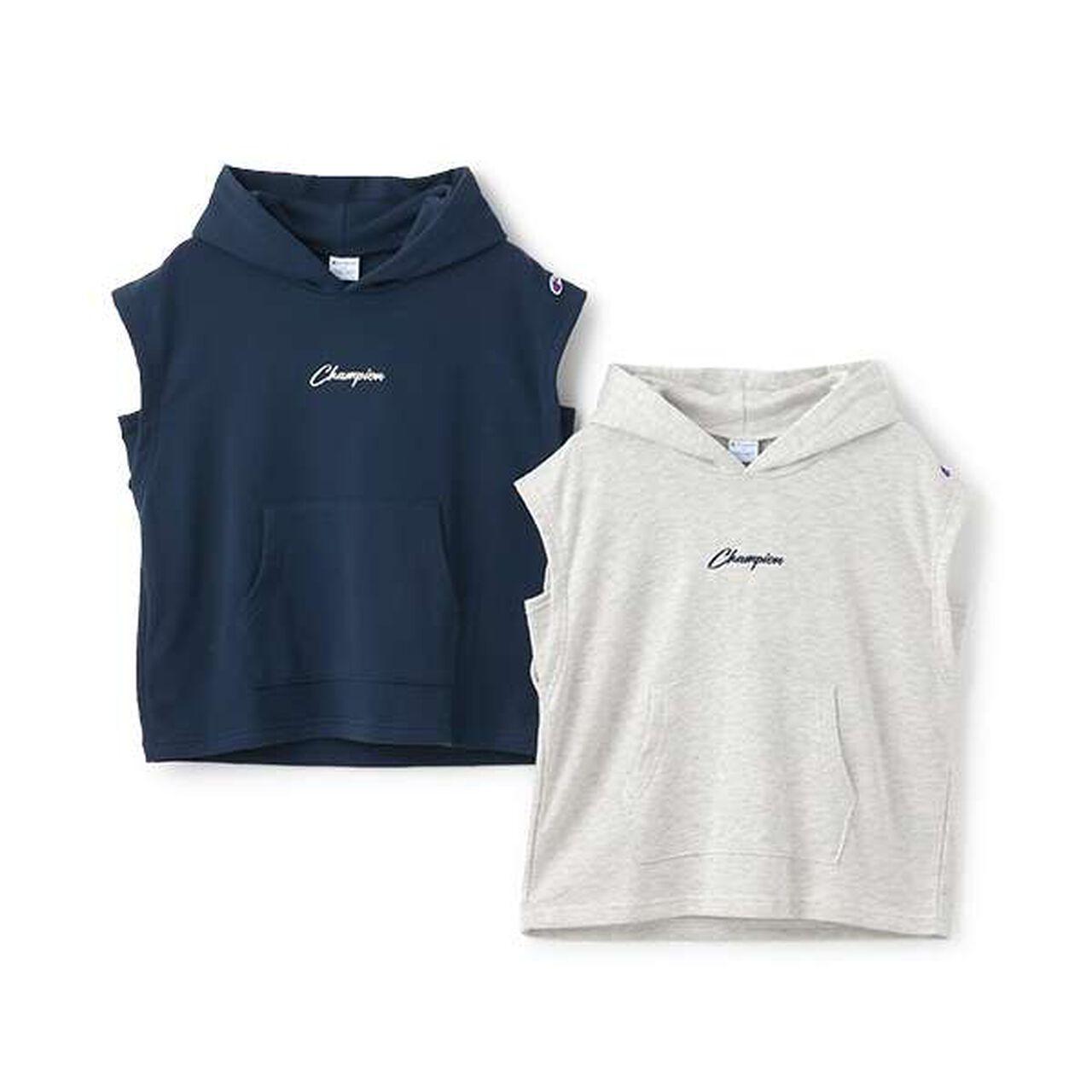 [Champion] Sleeveless Parka,Smoke white, large image number 2