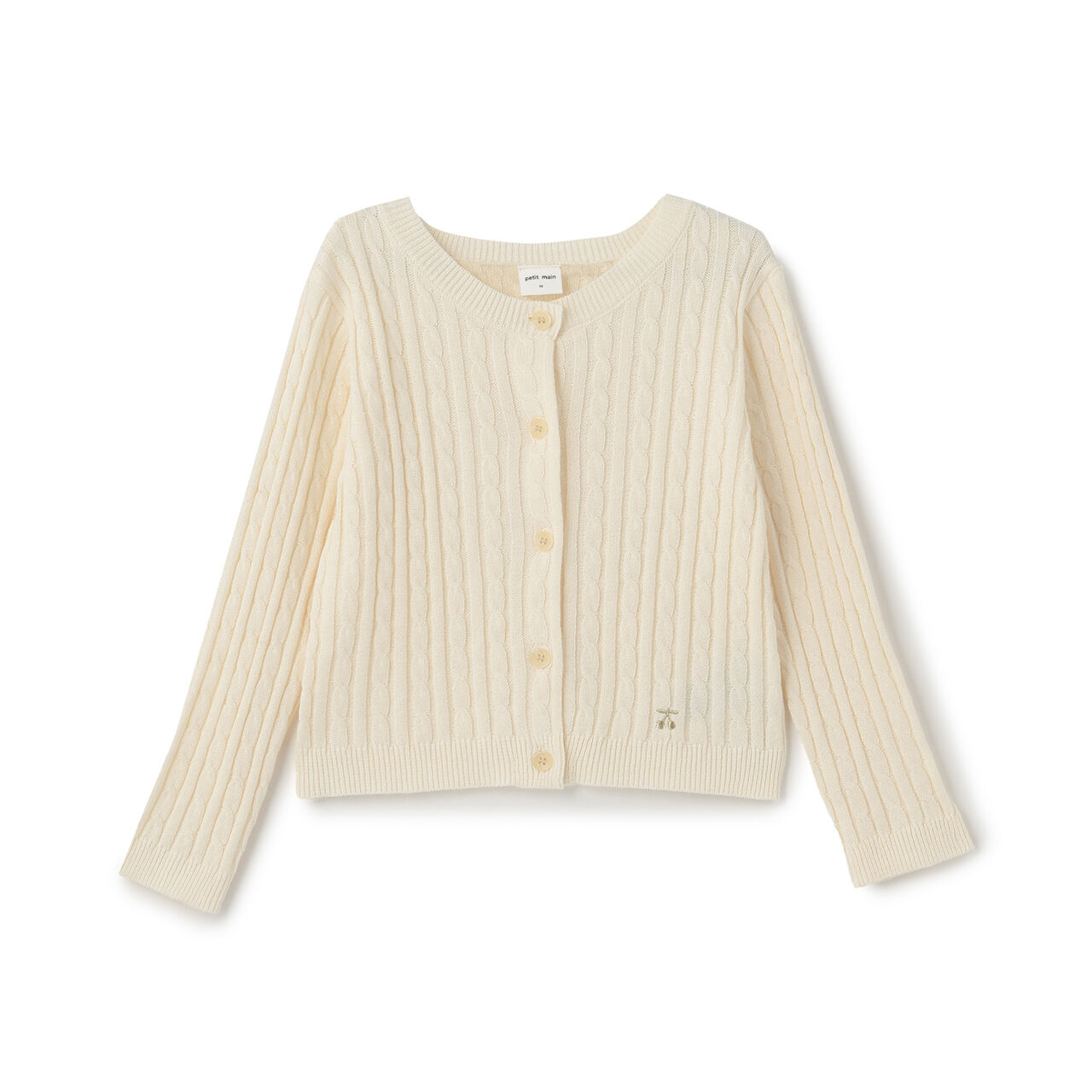 Cable Knit Cardigan,Ivory, large image number 6