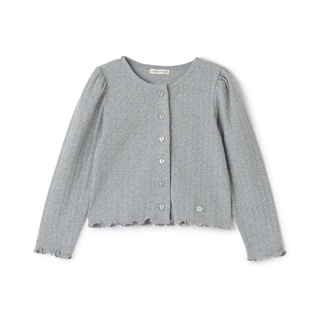 [UV Processing] Patterned Mesh Cardigan,Blue gray, large image number 6