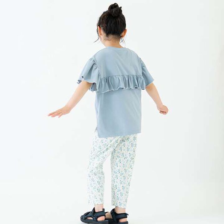 [Amphibious] Short-Sleeve Frill Pullover,Charcoal gray, medium image number 3