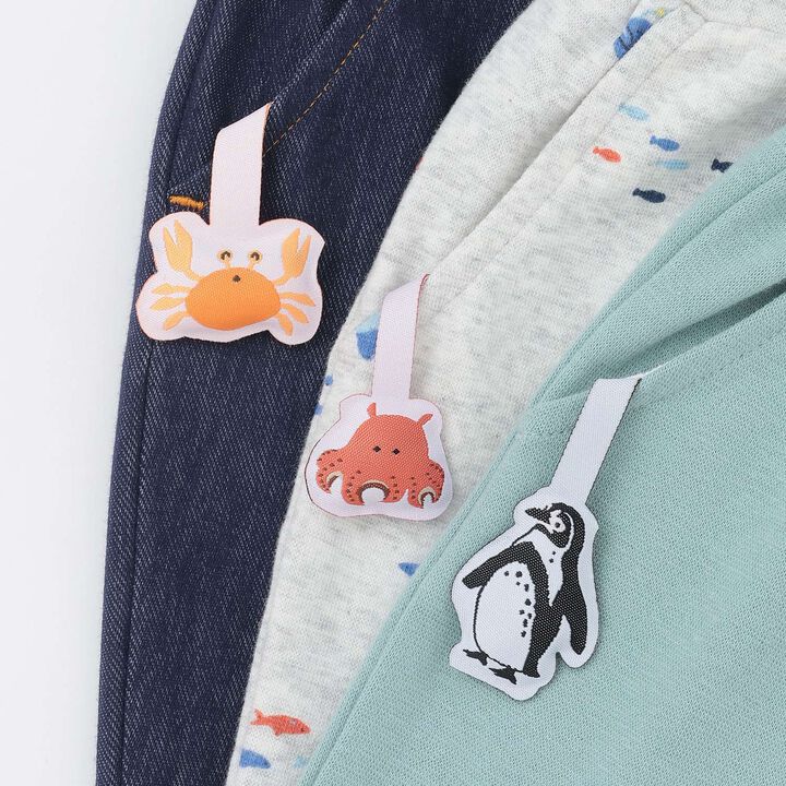 [Cool Touch] Marine Life 3/4 Leggings,Light blue, medium image number 15