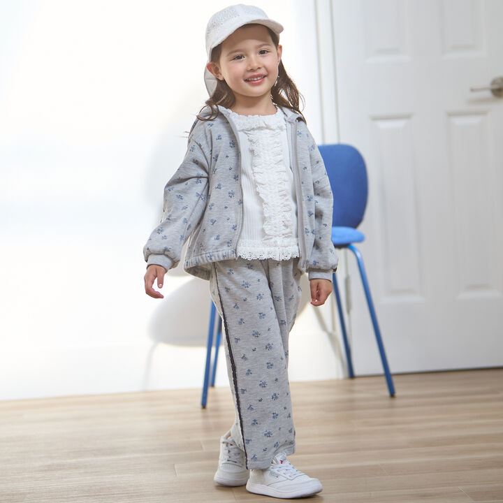 Link/Anti-Pollen Floral Pattern Zip Parka,Ivory, medium image number 3