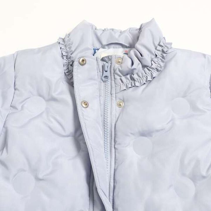 KP Polka Dot Embossed Padded Coat (90-130),Blue gray, medium image number 3