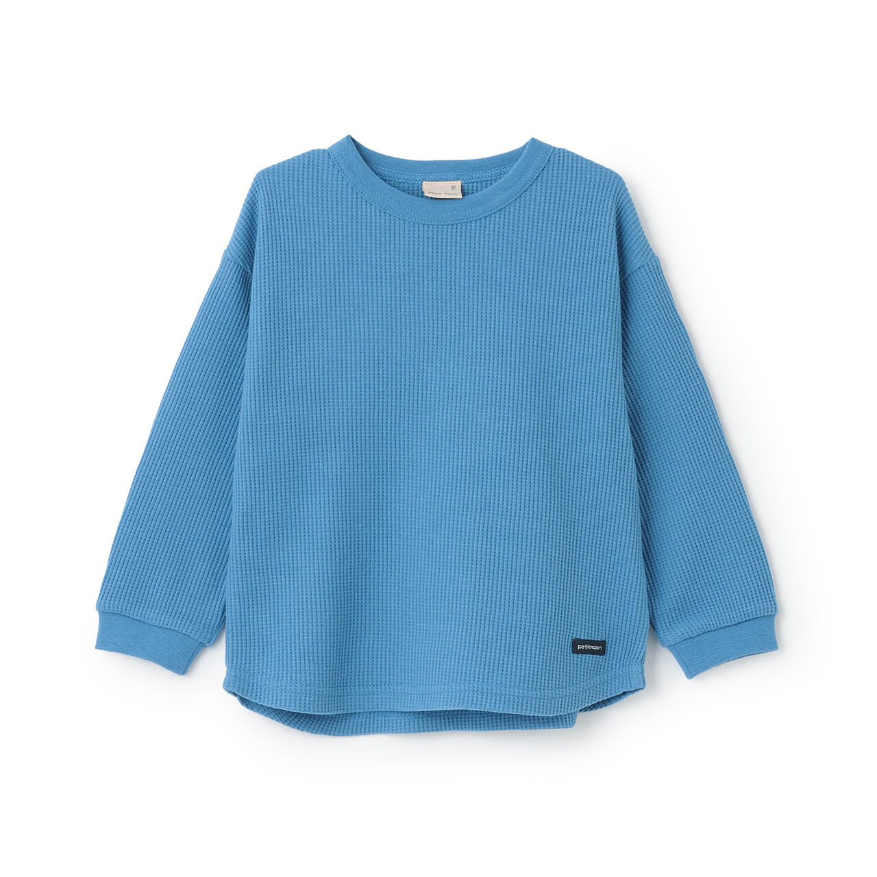 [GOOD PRICE] Waffle Long-Sleeve T-Shirt,Blue, large image number 0