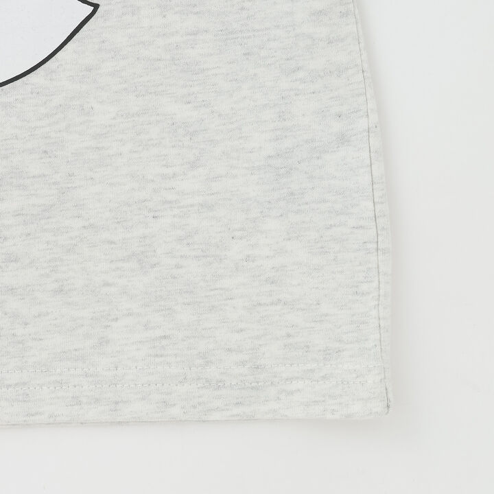 [Cotton 100%] Loose Short Sleeve T-Shirt with Ghost Illustration,Charcoal gray, medium image number 6