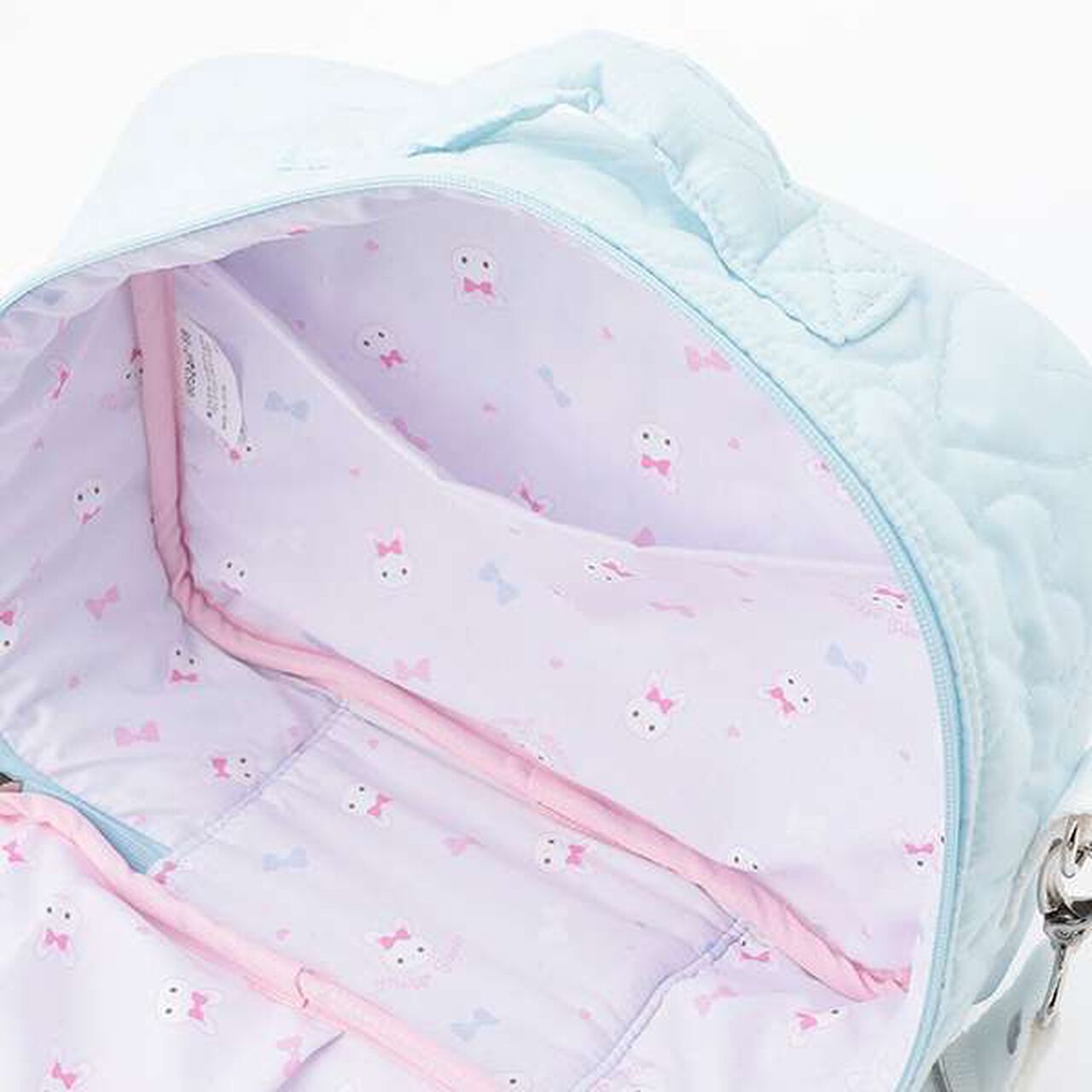 Rabbit Appliqué Diaper Pouch with Shoulder Strap,Light pink, large image number 7