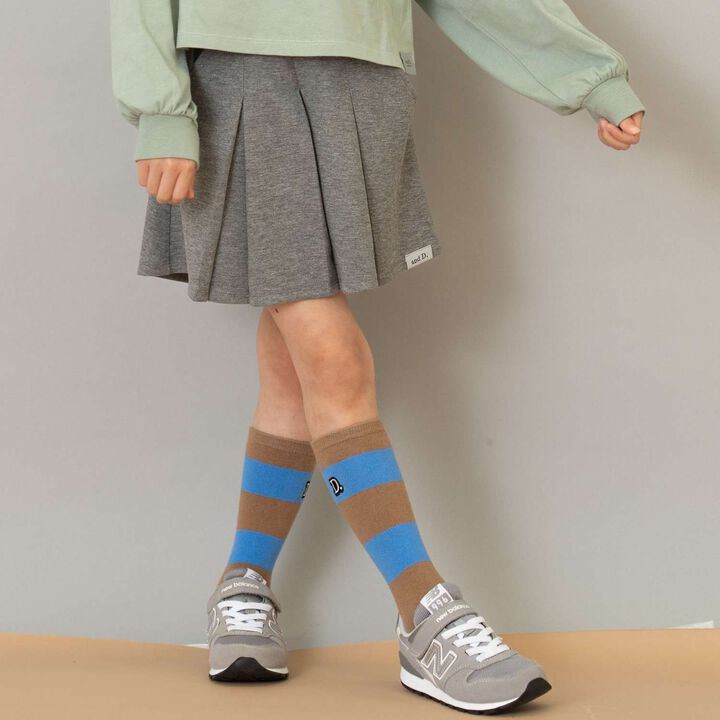 Box Pleated Skirt-Pants,Gray, medium image number 0