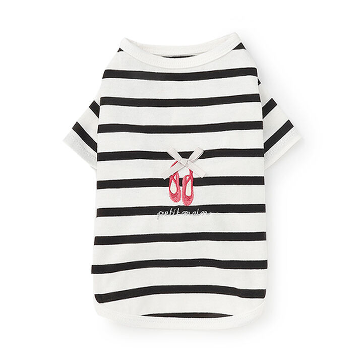 [DOG] Ballerina Embroidery T-Shirt,Black, medium image number 0