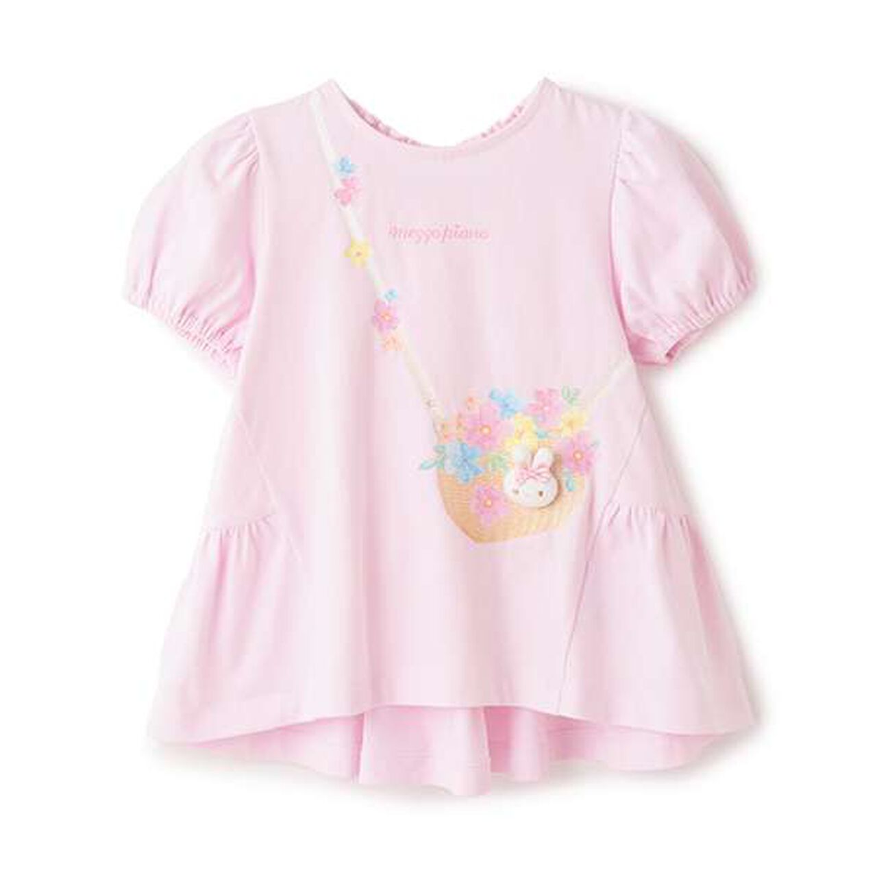 Tiered Tunic with Rabbit Mascot,Off white, large image number 9