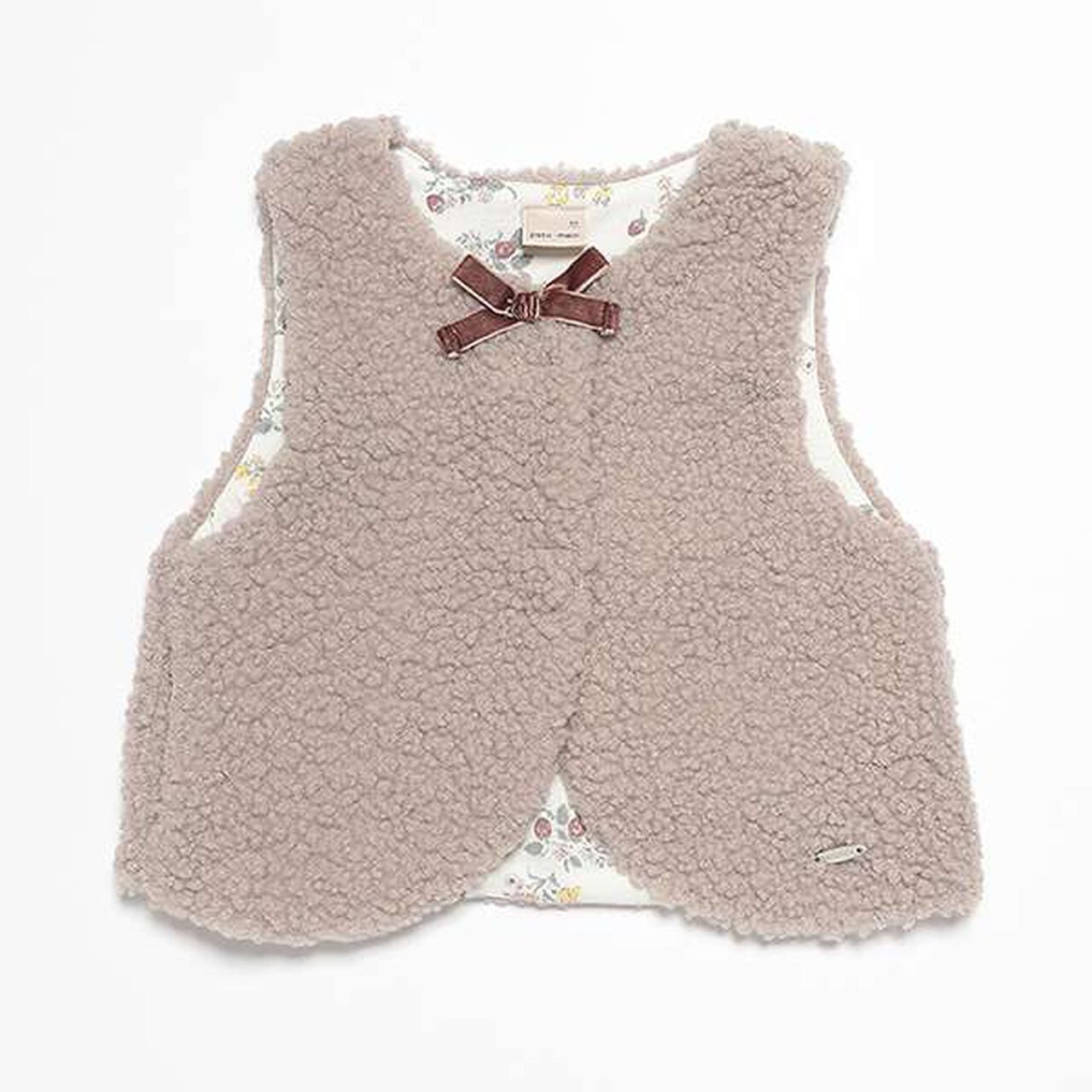 Boucle Boa Vest,Mocha tea, large image number 0