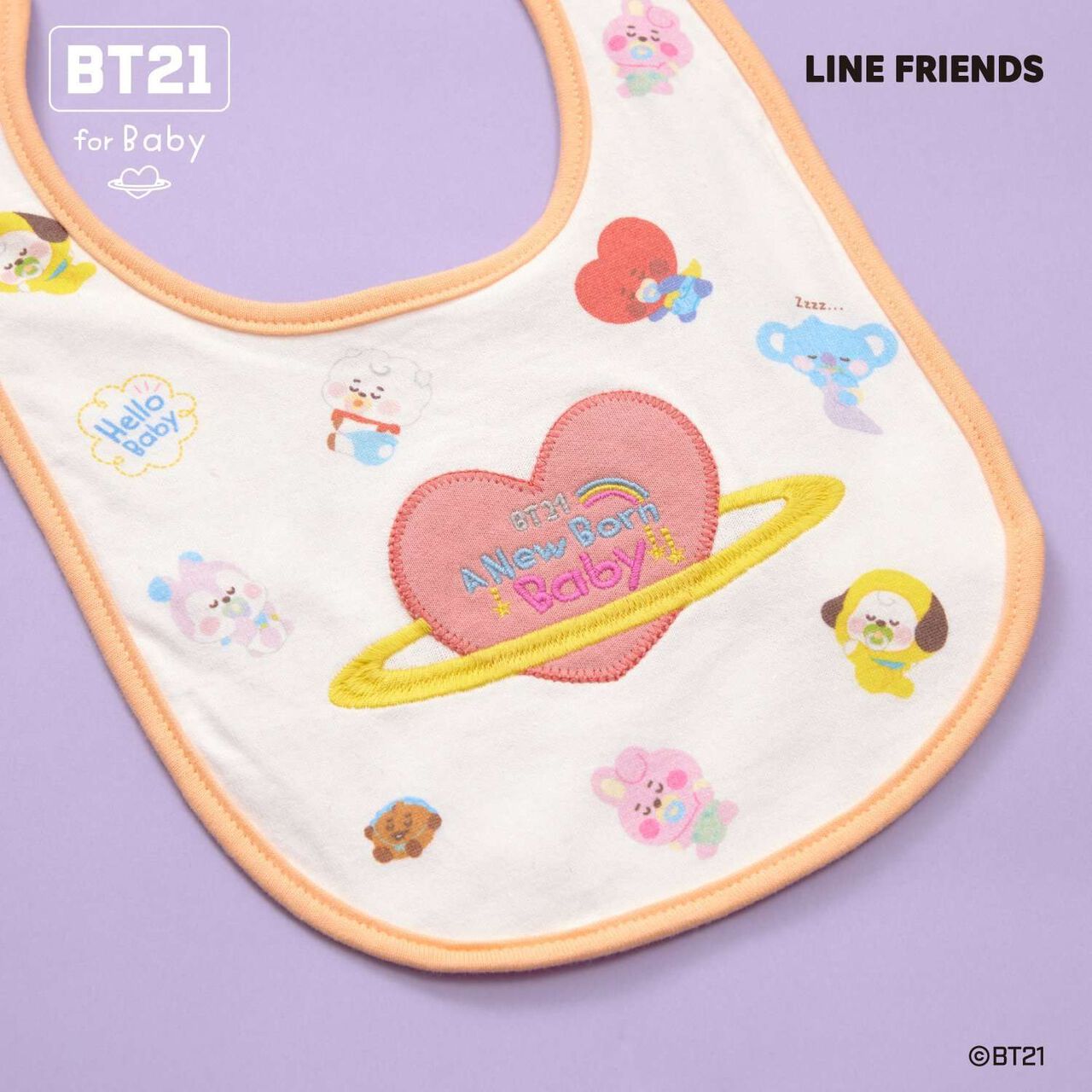 [BT21] All-Over Pattern Bib,Sax blue, large image number 2