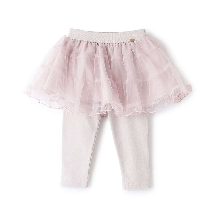 Tulle Skirt with Leggings,Light pink, medium image number 0