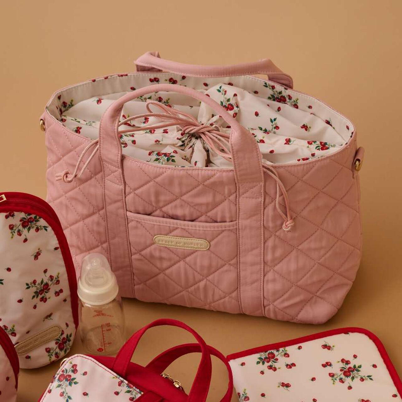 Wild Strawberry Mothers Bag,Pink, large image number 0