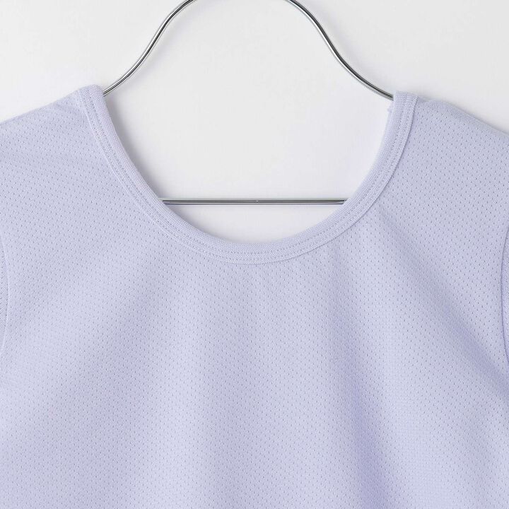 [Smooth Mesh] Quick-Dry Short-Sleeve Undershirt [Either Way Is Fine] Kids' Clothing for Boys & Girls,Silver gray, medium image number 2