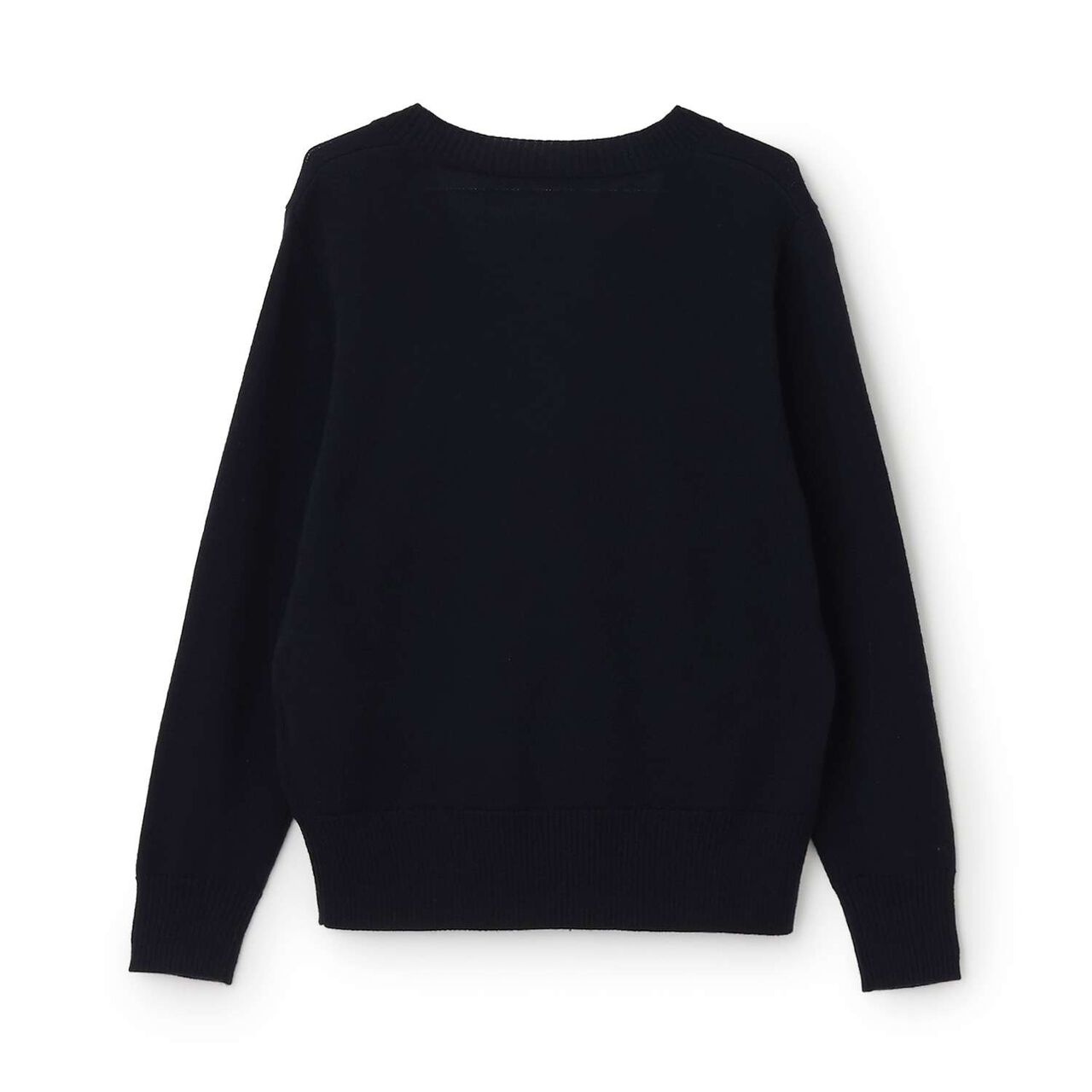 [Graduation Attire] V-Neck Merino Wool Cardigan,Navy, large image number 1